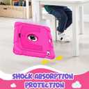OKP Case for iPad A16 11th Generation 11 inch 2025/ 10th Generation 10.9 inch 2022, Shockproof Rugged Heavy Duty 11/10 th Gen i Pad Protective Cover with Pencil Holder/Kickstand, Hot Pink
