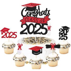 Graduation Cupcake Toppers Congrats Class of 2025 Cake Decoration for Congrats Grad Themed Graduation Cap Diploma Cake Decorations I’m Done Party Supplies 31 Pcs Sparkly Glitter Décor Graduation Cupcake Toppers Congrats Class of 2025 Cake Decoration for Congrats Grad Themed Graduation Cap Diploma Cake Decorations I’m Done Party Supplies 31 Pcs Sparkly Glitter Décor