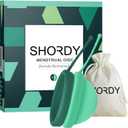 SHORDY Reusable Menstrual Disc Set of 2 (Small & Large), 100% Medical-Grade Silicone, Flexible & Leak-Free Period Disc, Eco Friendly Feminine Hygiene & Care | Tampons, Pads & Cups Alternative (Green)