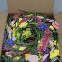 8 Pcs Spring Summer Artificial Flowered Wreath Mini Floral Wedding Candle Rings Wreaths 3inch Kitchen Cabinet Swags Wreath Pillar Candle Holder for Wedding Spring Summer Home Door Tabletop Decoration