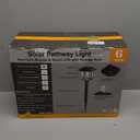 XMCOSY+ Solar Outdoor Lights Waterproof IP65, Solar-Powered Garden/Yard/Pathway Lights with Warm White 2-Tone Bronze-Wood Stainless Steel Design for Landscape Driveway Walkway Decorative