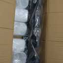 Guliaofo 6-Light Black Vanity Lights, 37.5 Inch Bathroom Light Fixtures with Milky White Square Glass Shade, Modern Vanity Light Over Mirror Wall Sconces - E26 Socket (Bulbs Not Included)