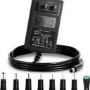 18V 2A Power Supply AC Adapter with 8 Tips, Universal DC in 18 Volt 2 Amp Power Cord, Converter Transformer 100-240v, 50/60HZ, 5.5x2.5mm DC Output Jack, for 18V 1A 1.2A 1.5A 1.7A 1.8A 2A Equipment