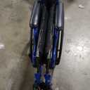 Drive Medical Blue Streak Lightweight Foldable Wheelchair - Enhanced Mobility Support - Durable Construction - Padded Comfort - Swing-Away Leg Rests - Desk Arms - Blue/Black - 20 Inch Seat