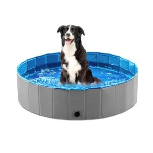 Jasonwell Foldable Dog Pet Bath Pool Collapsible Dog Pet Pool Bathing Tub Kiddie Pool Doggie Wading Pool for Puppy Small Medium Large Dogs Cats and Kids 39.5" Grey