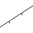 Modern Aluminum Handrail Grab Bar Kit, Adjustable Steel Brackets Included, Returns to Wall, Powder Coated Finish (Black, 8 Foot Handrail Set)