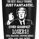 Gifts for Grandpa Gift, Best Grandpa Ever Gifts - Great Christmas Birthday Gifts from Grandchildren Grandson Granddaughter, Grandfather Gift, 20 OZ Tumbler Cup, Black