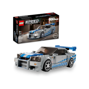LEGO Speed Champions 2 Fast 2 Furious Nissan Skyline GT-R (R34), Race Car Toy Model Building Kit, Collectible with Racer Minifigure, 2023 Set for Kids, Boys and Girls Ages 9 and Up 76917