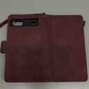 ZZXX for Google Pixel 6A Case Wallet with RFID Blocking Card Slot Premium Soft PU Leather Zipper Flip Folio with Wrist Strap Kickstand Protective Cover for Pixel 6A Wallet Case(6.1 inch Wine Red)