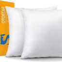 OTOSTAR Pack of 2 Throw Pillow Inserts, 20 x 20 Square Cushion Inner Soft Fluffy Plump Stuffer Cushion Pads White Decorative Pillow Inserts