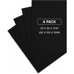 PEKGRIL 24x36" Black Poster Board 4 Pack, 5MM Thick Foam Core Board, Large Lightweight Foam Board for Projects, Display Boards for Crafts, Paintings Prints, Art, Display, Presentation