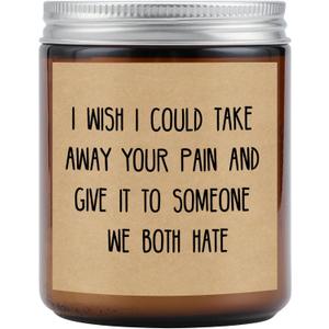 KAAYEE Get Well Gifts for Women Men, Get Well Soon Gift for Women After Surgery, Encouragement Inspirational Gifts for Women Friends Sister Mom, Get Well Lavender Natural Soy Wax 7OZ Scented Candles (Brown)