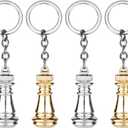 Gadpiparty 4PCS Chess Keychain, Cute Keychain for Bags, Wallets, & Backpacks - Unique Chess Lover Gifts for Men & Women
