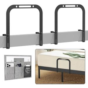DELLAN Mattress Slide Stopper, Extra Tall Non-Slip Mattress Gripper Retainer Bar, Mattress Holder for 1.8 "x 2.5" Metal Bed Frame to Prevent Sliding (2 Pack)