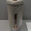 Rice Dispenser Cereal Dry Food Storage Containers with Measuring Cup and Water Filter Cover, Moisture Proof Airtight Food Dispenser Bucket for Rice, Corn, Coffee Bean, Grain, Soybean and Oatmeal, White, 12LB