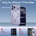 Thomo Magnetic for iPhone 17 Pro Max Case, [Compatible with Magsafe] [Full Camera Protection] Translucent Matte Military Grade Shockproof with Anti-Fingerprint Phone Cover 2025, Lavender Grey
