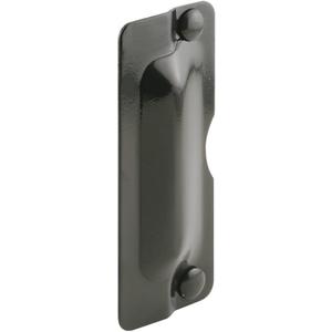Prime-Line U 9501 Latch Guard Plate Cover  Protect Against Forced Entry, Easy to Install on Out-Swinging Doors  Bronze (Single Pack) (3 in. x 7 in.)