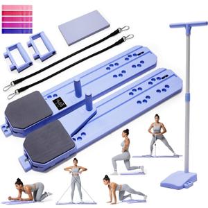 Prorobust Pilates Board, 9 in 1 Mini Plilates Reformer Set, Multifuncional Portable Pilates Reformers Board Kit for Home Gym Workout, Free Combination 100+ Exercise Mode