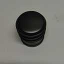 Sumnacon Heavy Duty Floor Door Stopper No Drill - Durability Stainless Steel Door Stop with Anti-Skid Rubber - Contemporary Safety Doorstop for Home Office Commercial Industrial, Black (3X3.1 Inch)