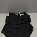 Herseas Women's Textured Bikini Sets Twist Front Top Swimsuits High Waisted Bathing Suits, Large