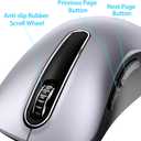 memzuoix 2.4G Wireless Mouse, 1400 DPI Mobile Optical Cordless Mouse with USB Receiver, Portable Computer Mice Wireless Mice for Laptop, PC, Desktop, MacBook, 5 Buttons (Gunmetal)