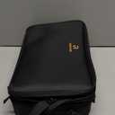 Relavel Makeup Bag Travel Makeup Train Case 13.8 inches Large Cosmetic Case Professional Portable Makeup Brush Holder Organizer and Storage with Adjustable Dividers and Shoulder Strap Black (Medium)