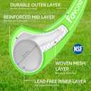 Fevone 50ft Flexible Garden Hose, Non-Kink Drinking Water Safe Hose, 5/8" ID Water Pipe with 3/4" Aluminum Fittings, Heavy Duty & Leak-Proof