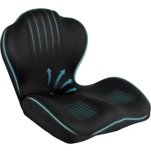 Ergonomic Seat Cushion with Lumbar Support, Memory Foam Chair Pad | Integrated lumbar support | Memory foam | Hollow center | 15.7 x 17.3 x 14.6 in | for office chair and car seat