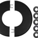 12 Pcs Wall Split Flange, ABS Round Self-Adhesive Escutcheon Plate Buckles Design for 2"/51mm Diameter Pipe