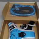 No Pull Dog Harness Adjustable Reflective Oxford Easy Control Medium Large Dog Harness with A Free Heavy Duty 5ft Dog Leash (L (Neck: 18"-25.5", Chest: 24.5"-33"), Blue Harness+Leash)