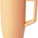 KISSKIND 40 oz Tumbler with Handle and Straw | Lumi Spin Hidden Straw 100% Leakproof Insulated Tumbler | Stainless Steel Water Bottle for Mom, Nurse, Teacher | Orange