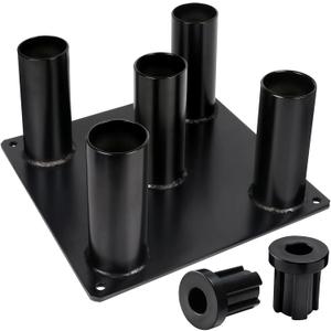Eapele Barbell Storage Holder for 1" and 2" Olympic Bars EZ-Bars Trap Bars (5 Bars)