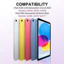 Keyboard Case for iPad (A16) 11th Generation 11 Inch 2025, iPad 10th Generation 10.9 Inch 2022, Smart Folio Cover with 7 Colors Backlit Wireless Detachable Keyboard, Auto Sleep Wake, Purple