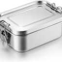 Umigy 1 Pcs Stainless Steel Food Containers 1400ml Metal Bento Lunch Box Stainless Steel Food Storage Containers, Lockable Clips to Leak Proof, Reusable Dishwasher Snack Boxes for Work