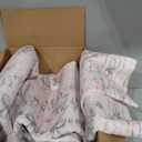 Wonnitar Floral Bow Print 8x10 Area Rugs, Washable Pink Rugs for Bedroom Girls, Boho Ultra-Thin Soft Non Slip Carpet for Nursery Living Room Kids Room Classroom Decor, Light Pink