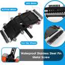 TidyMister Heavy Duty Pool Vacuum Head with Swivel Handle -Extra-Wide Weighted Vac Heads Side Brush & Wheels for Vinyl Liner-Deep Cleaning for Inground & Above Ground Swimming Pool - Orange