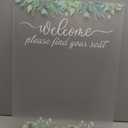 Briwooody Wedding Seating Chart Board Display 24x18 Welcome Please Find Your Seat Acrylic Table Seating Chart Board for Wedding Reception Display(Eucalyptus), 24 x 18 x 0.12 inches