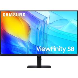 SAMSUNG 27" ViewFinity S8 (S80D) Series 4K UHD High Resolution Computer Monitor, HDR10, Multiple Ports w/ HDMI, DisplayPort, USB-A, Height Adjustable Stand, LS27D806EANXGO, 2024