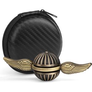 Umnodobn Brass Fidget Hand Spinner for Kids & Adults, Metal Finger Spinner Spinning Toys for Anxiety Relief, Reducing Boredom Cool Gadget Christmas Birthday Gifts Stocking Stuffer for Boys Age 3-12 (Bronze)