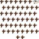 Prime-Line MP9001 Shelf Support Pegs, 1/2" x 1" x 1/4", Light Brown | Plastic, 50 Pack