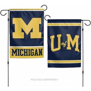 Wincraft, NCAA Michigan Wolverines 12" x 18" Garden Flag, 2-Sided, Team Colors