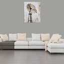 Yihui Arts Rustic Canvas Wall Decor with Textured Modern Vintage Paintings Abstract Windmill Art Contemporary Large Aesthetic Pictures for Farmhouse Living Room Bedroom Dinning Home Decor, 40"L x 30"W
