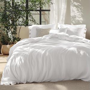 Bedsure Linen Duvet Cover King Size - Linen Cotton Blend Bedding Set, Soft & Cozy, 3 Pieces, 1 Duvet Cover 104x90 Inches and 2 Pillowcases, White Color Cooling Bedding, Comforter Sold Separately Bedsure Linen Duvet Cover King Size - Linen Cotton Blend Bedding Set, Soft & Cozy, 3 Pieces, 1 Duvet Cover 104x90 Inches and 2 Pillowcases, White Color Cooling Bedding, Comforter Sold Separately