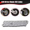 KAMIER 420 Drive Chain 102 Link with Chain Breaker for CRF50 XR50 KLX110 PW80 TTR90 RM60 50cc 70cc 90cc 110cc 125cc TaoTao Coolster Baja SSR Chinese Pit Dirt Bike 4 Wheeler ATV Go Kart Mini Bike Parts