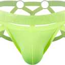 JOCKMAIL Jockstrap for Men Mens Thong Athletic Supporters Jock Strap Male Underwear (Large, Yellow)