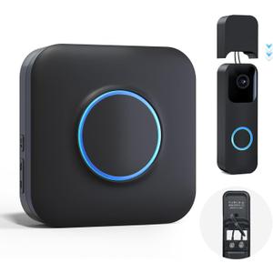 Wireless Doorbell Chime for Blink video Doorbell (1st/ 2nd gen) for Home, Indoor Plug-in Receiver & Wired Transmitter Kit Long Range, Indicator Door Chime for Home/ Office/ Classroom