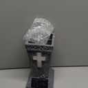 Cemetary Vase Solar Cemetery Grave Vase with LED Cemetery Vases for Grave with Spikes Decorations for Cemetery Grave Flower Holder for Loss of Loved One (Heather Gray)
