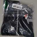 20 Inches Initial Monogram Black Christmas Stocking, Personalized Large Embroidered Letter Velvet Christmas Stocking with Gold Trim Decoration for Family Christmas Holiday Party Decor(Letter I)