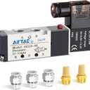 Pneumatic Solenoid Valve 1/4" NPT AirTAC 4V210-08 DC12V Single Coil Pilot-Operated Electric 2 Position 5 Way Connection Type Junction Box