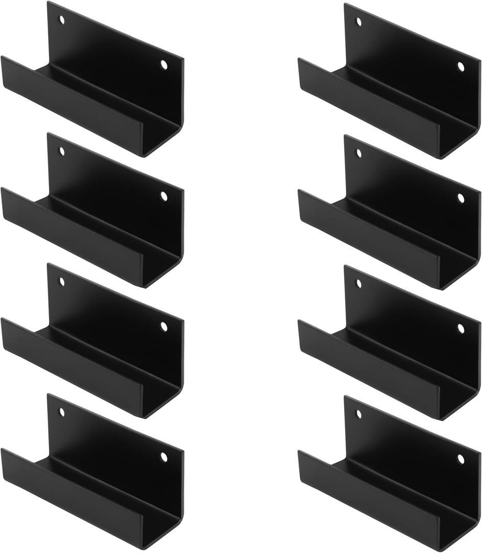 GBGS 8 Pcs Wall Bracket,1-1/4"Inner Width,U Shap Support Hanger for Tile,Panel